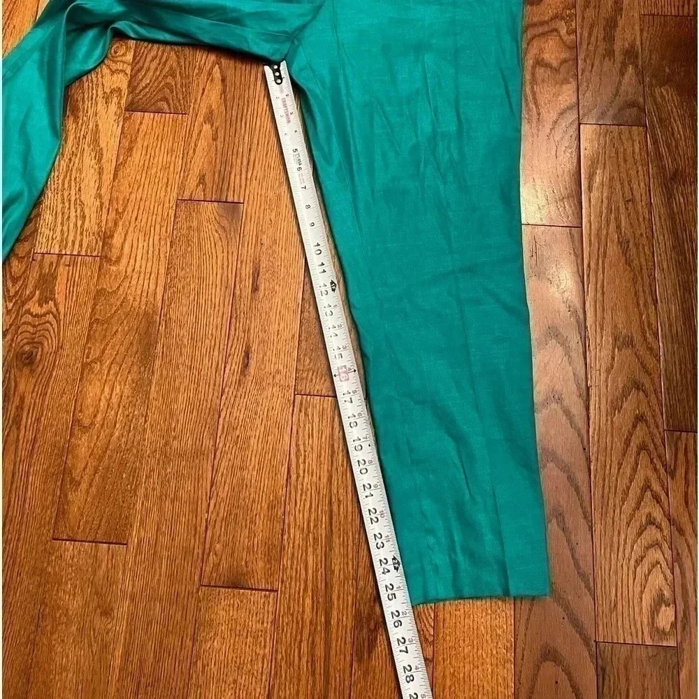 New York Company Linen Blend Modern Fit STRETCH High-Waist ANKLE Sz 14 - Picture 6 of 10